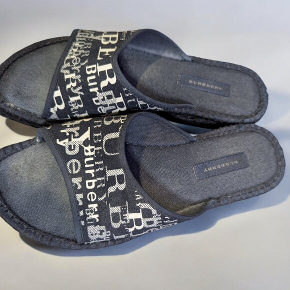 Burberry Espadrille Slides, Black & White Logo, Women's Size 36, Box & Dust Bag - Picture 4 of 8